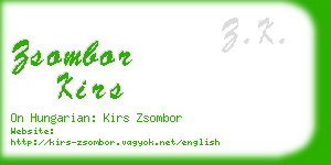 zsombor kirs business card